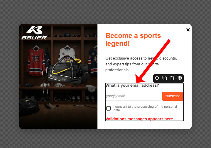 E-mail acquisition component